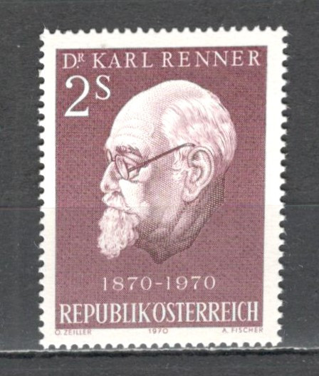 Austria.1970 100 ani nastere K.Renner-presedinte MA.705