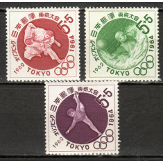 Japonia 1962 - Jocurile Olimpice Tokyo (II), sport, serie neuzat