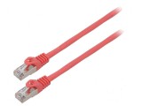 Cordon patch F/UTP 6 litat CCA PVC roșu 1,5m 26AWG, Lanberg