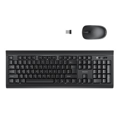 Kit tastatura si mouse wireless yesido intelligent hibernation, plugandplay, black foto