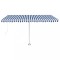Copertina retractabila manual LED, albastru si alb, 450x300 cm