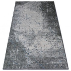 Covor acril Yazz 6076 Beton gri si albastru, 200x290 cm