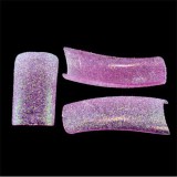 Cumpara ieftin Tipsuri cu sclipici, 20 buc &ndash; roz moviu, INGINAILS