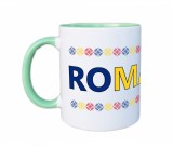 Cana maner verde personalizata Romania, Model 5, INOVATIX&reg;. 330ml