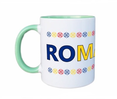 Cana maner verde personalizata Romania, Model 5, INOVATIX&amp;reg;. 330ml foto