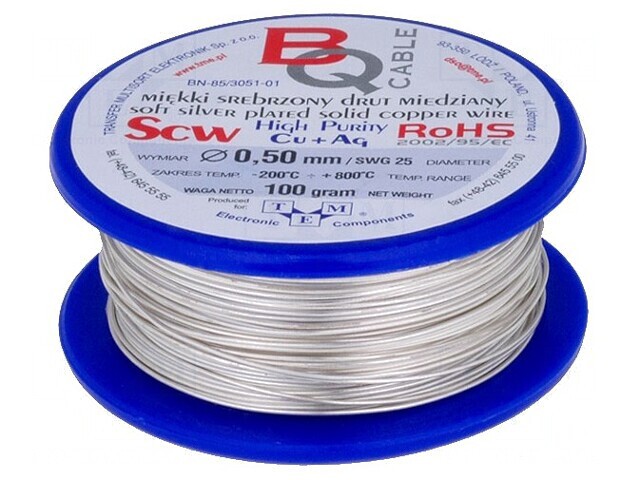 S&acirc;rmă de Cupru Argintată 2mm 100g