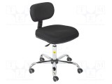 Scaun ESD RT WORK 460x430mm, Spătar 360x210mm, &Icirc;nălțime Ajustabilă 480-610mm