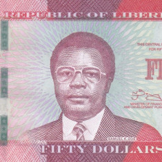 Bancnota Liberia 50 Dolari 2017 - P34b UNC