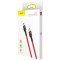 CABLU alimentare si date Baseus Cafule, Fast Charging Data Cable pt. smartphone, USB Type-C la USB Type-C 3A / 60W, 1m, rosu &amp;quot;CATKLF-G09&amp;quot; (t