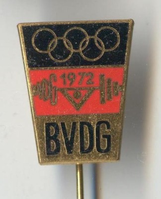 Insigna Olimpica Olimpiada - MUNCHEN 1972 - HALTERE foto