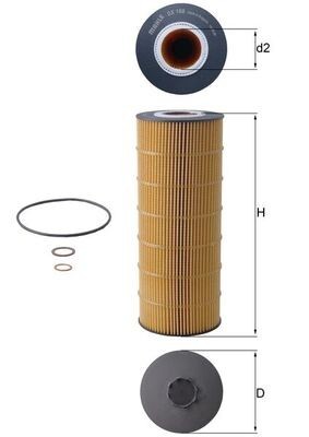 MAHLE OX 168D Filtru ulei foto
