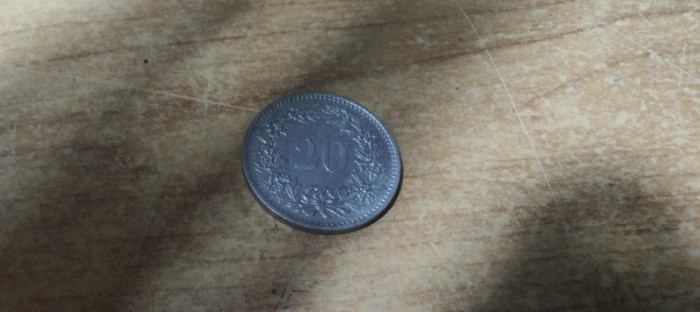Moneda Siss 20 Rappen 1974 #A6185