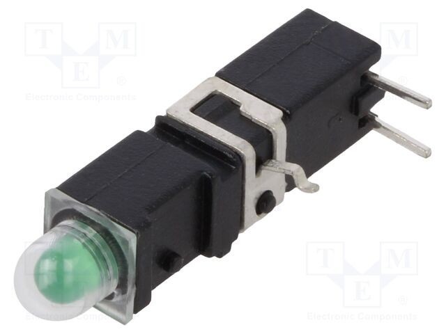 LED verde 3,9mm 1 diode 2mA 60&deg; 1&divide;5mcd MENTOR