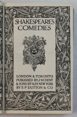 SHAKESPEARE &amp;#039; S COMEDIES , EDITIE INTERBELICA foto