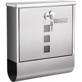 SONGMICS Cutie postala de exterior, pentru gard sau perete, din otel, 31x10x33cm, argintiu Household NewTrend