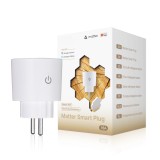 Priza Inteligenta Wireless cu Compatibilitate Matter 16A, Monitorizare a Consumului de Energie, Compatibila cu toate aplicatiile existente