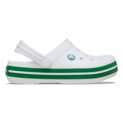 Saboți Crocs Crocband Kid&amp;#039;s New Clog Alb - White/Green Ivy foto