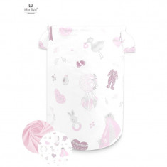 Cos rotund pentru depozitare jucarii 50x35 cm Baby Shower pink MimiNu