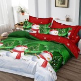 Cumpara ieftin Lenjerie 1 persoana Craciun Noel V36 4 Piese (Finet)