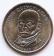 Statele Unite (SUA) 1 Dolar 2008 P (Presidential Dollars: 6. John Quincy Adams) KM-427 UNC !!!