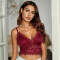 Eross top Deep V Bralette S Red