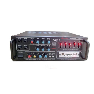 Amplificator audio boxe, 2 x40 W, AV868 FM, cu MP3-player si radio FM incorporat foto