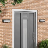 VidaXL Aplica de Perete 2 buc. Neagră Stainless Steel IP44