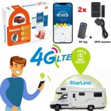 Alarma auto online Starline CAMPER 2, GSM 4G, integrare CAN-OEM, 2xSIM, Bluetooth, 2xSenzori magnetici wireless CarStore Technology