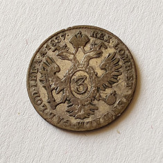 Austria - 3 Kreuzer 1837 A - Argint