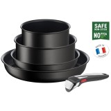 Set 4 Tigai + Maner, Tefal, Negru