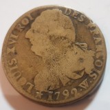 Moneda Franța 2 Sols 1792 W Lille, Ludovic XVI, Revoluție Franceză