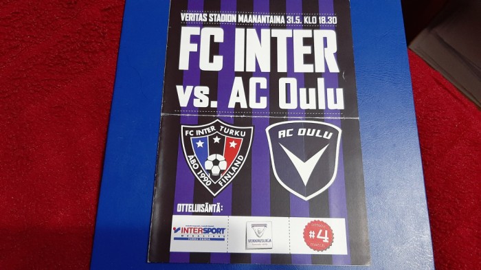 program FC Inter Turku - AC Oulu