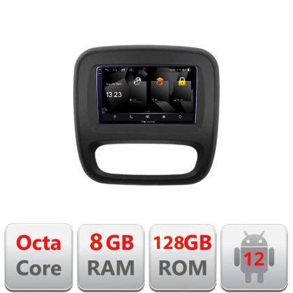 Navigatie Renault Trafic 2014-2017 5960Pro-rt09 Android Octa Core Qualcomm 2K Qled 8+128 DTS DSP 360 4G Optical CarStore Technology