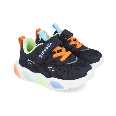 Sneakers cu luminite garvalin 251808, albastru (marime: 26 (16,2-16,7 cm)) foto