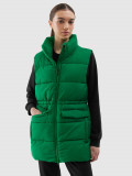Vestă din puf cu umplutură sintetică pentru femei - verde, 4F Sportswear