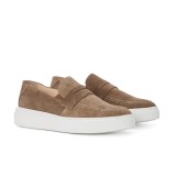 Mocasini camel din piele intoarsa SK03