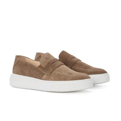 Mocasini camel din piele intoarsa SK03 foto