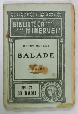 BALADE de HENRY MURGER , 1910 foto