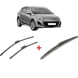 Cumpara ieftin Set 3 stergatoare MAZDA 3 (BL) 2008 - 2014, pentru parbriz si luneta, Bosch Twin