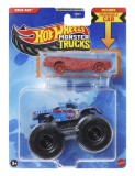 Hot wheels monster truck si masinuta metalica race ace