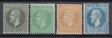 ROMANIA 1872 LP 38 a LP 38 b LP 38 c LP 38 d REGELE CAROL I EMISIUNEA PARIS LOT 4 TIMBRE LIPSA GUMA, Nestampilat