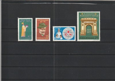ROMANIA 1977 LP 937 ANIVERSARI SERIE MNH NESTAMPILATA foto