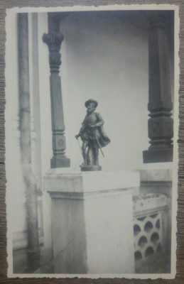 Statuie din bronz// foto tip CP, perioada interbelica foto