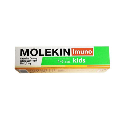 Molekin Imuno Kids 4-6 Ani 20 comprimate efervescente Zdrovit foto