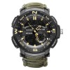 Ceas barbatesc de mana, ADDIESDIVE, Stil Militar, Army, Cremene foc, Busola, Paracord, Fluier