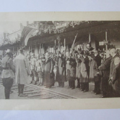 Rară! Alba Iulia 1 Ianuarie 1919:Vizita generalului Berthelot,carte poș.necirc.