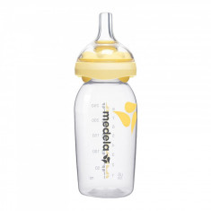 Biberon din polipropilena cu tetina din silicon 250 ml 0+ luni Medela Innovation 025003, Galben foto