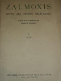 1938, Zalmoxis, Revue Des Etudes Religieuses de Mircea Eliade, vol I CVP