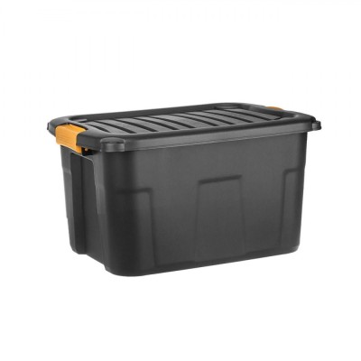 Cutie Depozitare Plastic, Capacitate 12L, Rezistentă La Intemperii, Negru foto