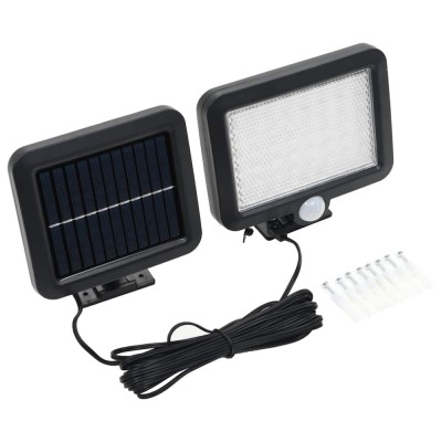 Lampă solară cu senzor de mișcare, lumini LED, alb foto